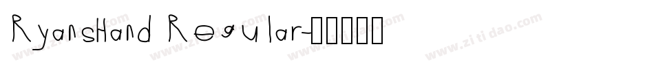 RyansHand Regular字体转换